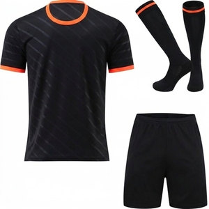 Men's Blue <b>Soccer</b> Jersey Set Short Sleeve Crew Neck Moisture Wicking Polyester Uniform All Seasons Adult Size - Product Image 3