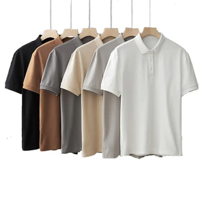 Polo tendance avec manches et col rayés, polo de golf à manches courtes / Polo homme OEM en double jersey - Product Image 4