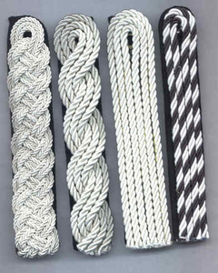 Épaulettes de qualité supérieure en fil gris, garnitures d'épaule personnalisées, épaulettes de style personnalisé pour uniforme allemand - Product Image 4