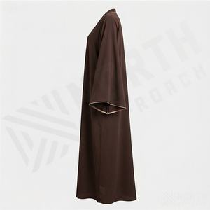 2025 OEM Kimono Abaya pour femmes musulmanes, en tissu polyester épais, doux et très extensible, col en V, manches longues, pour fêtes, Ramadan, mariages - Product Image 3
