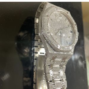 Montre de haute qualité entièrement personnalisée avec diamants cultivés en laboratoire pour hommes, montre de bijouterie hip-hop avec diamants, cadeau - Product Image 5
