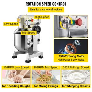 Impastatrice Elettrica Commerciale da 20Qt con Funzione Timer, 750W, Ciotola in Acciaio Inox, Resistente per Applicazioni da Forno - Product Image 4