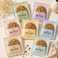 Sacs d'emballage pour biscuits imprimés sur mesure avec fenêtre transparente, sachets colorés thermoscellables de qualité alimentaire pour les produits de boulangerie et les collations