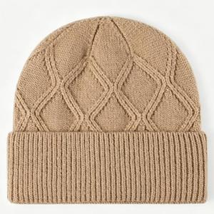 Gorro de Punto Unisex Negro Sólido con Estampado por Transferencia Térmica, 100% Acrílico, Casual de Invierno para Adultos, 58-60CM, Tejido a Mano para Exteriores - Product Image 3
