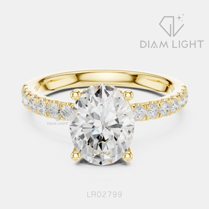 Bague en diamant de laboratoire ovale 2,00 carats, certifiée IGI, or blanc 14 carats, couleur F+, clarté VS+, tendance, pour fiançailles, mariage, cadeau - Product Image 5