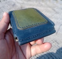 annwar enterprises Dompet Klip Uang Vintage Buatan Tangan Tempat Kartu Kredit Tipis Minimalis Kulit Asli Unisex Dompet Penggunaan Sehari-hari
