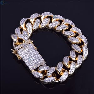 Bracelet cubain personnalisé serti de diamants VVS1 cultivés en laboratoire, style luxe hip-hop pour homme - Product Image 3