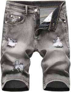 2026 Summer <b>Men</b>’s Vintage Washed Distressed Denim <b>Shorts</b> Loose Fit Baggy <b>Jean</b> Casual Streetwear - Product Image 3