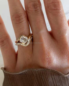 Anillo de Compromiso/Boda Vintage de Oro Amarillo de 14k con Diamante Cultivado en Laboratorio IGI/GIA, Unisex, Oro Blanco Fino para Aniversario, Ideal para Fiestas - Product Image 1