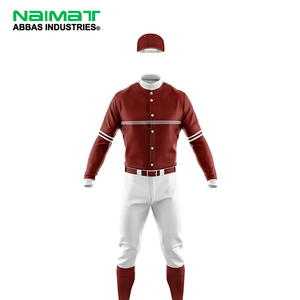 Sublimated Striped Baseball Uniform Breathable Polyester Match Jersey Comfortable <b>Padded</b> Long Trousers Kit - Product Image 1