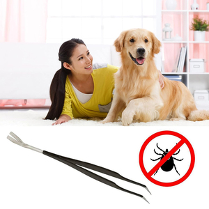 Herramientas de Alta Calidad para la Eliminación de Garrapatas en Animales, Pinzas de Acero con Alto Contenido de Carbono Recubiertas de Papel Negro de 14 cm para Eliminar Pulgas y Garrapatas - Product Image 6