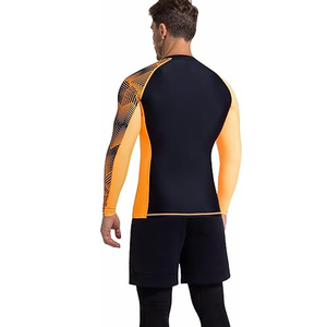 Chemise de compression à manches longues pour homme, protection UV, séchage rapide, impression graphique, logo personnalisé, OEM - Product Image 2