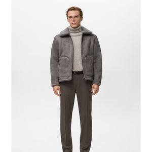 Chaqueta Acolchada de Alta Calidad para Hombre, Personalizable, con Forro de Sherpa, Abrigo de Invierno, Venta al Por Mayor, Ropa Casual Unisex para Exteriores, Cálida - Product Image 5