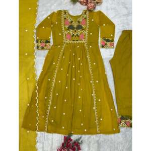 Conjunto de Dupatta y Top de Fiesta Bonito para Mujer - Product Image 3