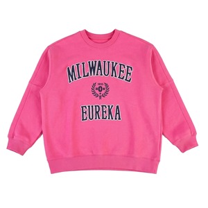 Sweat-shirt personnalisé pour femme à col rond, logo brodé Milwaukee Eureka sur le devant, coupe classique, vêtement d'automne - Product Image 4