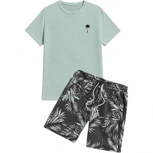 Collection thermique de t-shirts et shorts respirants pour hommes, style urbain, haute qualité, taille personnalisée, été, couleur unie, grandes tailles - Product Image 5