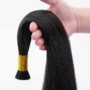 ผมต่อแบบเส้นตรงยาว ทำจากผมมนุษย์แท้ สีดำธรรมชาติ แบบ Double Drawn สไตล์ที่ 1 - Product Image 3