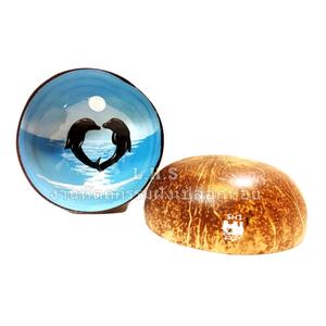 Nouveauté bol en noix de coco laqué de haute qualité ustensiles de cuisine en cristal moderne décor à la maison Souvenirs Camping cuillère utilisation Vietnam - Product Image 2