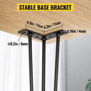 Stainless Steel Heavy Duty Midcentury Dining <b>Table</b> Legs with Easy Installation for Home Office <b>Kitchen</b> & Living Room-EDPTBL000 - Product Image 6