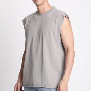 Men's <b>Layering</b> Tank <b>Top</b> Sleeveless Crew Neck 100% Cotton Muscle Vest Athletic Undershirt Gym Workout Training Shirt Breathable - Product Image 1