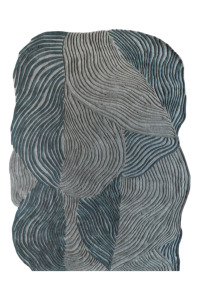 Currents <b>Rug</b> <b>Hand</b>-<b>Tufted</b> Wool/Tencel Striped High Pile Thick Eco-Friendly Latex Backing Non-Slip <b>Rug</b> Sets Home Commercial Use - Product Image 4