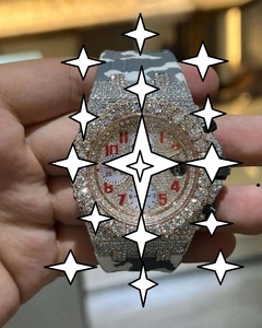 Luxury men Stainless Steel Watch Round Dial Silicone Band Quartz Movement Sapphire Crystal <b>Chronograph</b> Fashion Buckle Clasp - Product Image 1