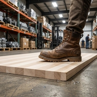 Panneau de bois collé en peuplier haute rigidité, résistant à l'usure, qualité E0, bois massif pour la construction de mobilier de bureau haut de gamme
