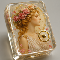 Jeu de tuiles de mahjong en résine époxy cristalline personnalisées, faites à la main, non toxiques, durables, écologiques, résistantes à l'eau, portables, tuiles de luxe Gohst
