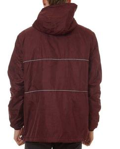 Chaqueta Deportiva Cortavientos de Moda para Hombre, con Doble Cierre de Cremallera, Corte Holgado, Talla Grande, Color Granate, Chaqueta Casual Cortavientos - Product Image 4