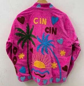 Unique Embroidered <b>Velvet</b> Suzani <b>Jacket</b> | Outerwear |Bohemian Style Indian Coat | Partywear Festive <b>Jacket</b> - Product Image 2