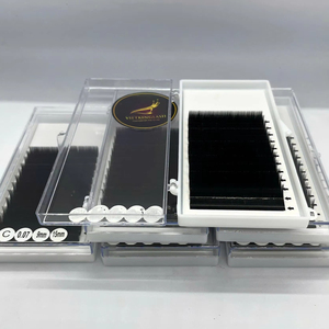 ขนตาปลอมแบบพัดสำเร็จรูป PBT Cashmere Matte Black Spike Cluster Lashes ของเกาหลี รุ่น D ขนตาปลอมแบบพัดสำเร็จรูป ความยาวแบบผสม ขายส่ง - Product Image 4