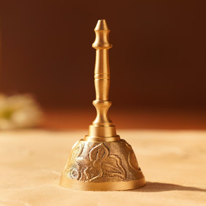 Cloche de prière en laiton ornée d'un trident sacré (trishul), disponible à prix de gros. - Product Image 5