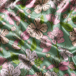 Tela de Satén con Estampado Floral, Peso Medio, Tejido para el Hogar, Estilo Liso - Product Image 5