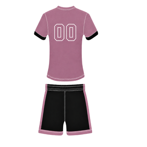 Manufacturer Dusty Pink Football Jersey <b>Shorts</b> Set Breathable Athletic Uniform Training Wear Team Sports Apparel Match Clothing - Product Image 2
