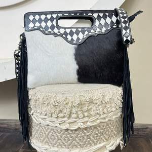 Nouveau Sac à Main de Luxe 2026 pour Femme en Cuir Véritable à Motifs Carrés, Sac à Bandoulière Haut de Gamme avec Poignée Supérieure et Franges - Product Image 4