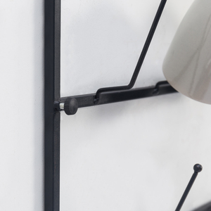 MyGift 5-Tier Wall <b>Mug</b> Rack - Industrial <b>Black</b> Metal Coffee Cup Holder for Kitchen Storage - Product Image 4