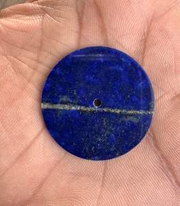 Esfera de reloj de lapislázuli natural con orificio central de 2 mm, esfera de piedra preciosa hecha a mano para la fabricación de relojes - Product Image 3