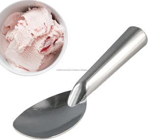 Cuchara para Helado de Aluminio Premium Ecológica Plateada de 3 mm de Grosor, Resistente y Duradera, para Delicias Congeladas y Gelato - Product Image 1
