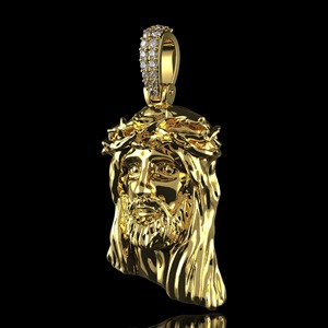 Moissanite Jesus <b>Face</b> Pendant in 925 Silver 14K Gold Plated Faith That Shines Forever Hip Hop Round Cut Diamond Pendent - Product Image 5