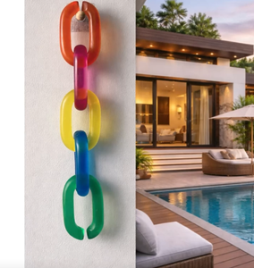 Sculpture murale en résine colorée faite à la main, forme irrégulière, décoration moderne pour la maison, pièce d'art artistique - Product Image 5