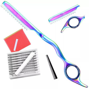 Ciseaux professionnels pour la retouche des cheveux, lames et poignées en acier inoxydable, pour salon et usage personnel - Product Image 1