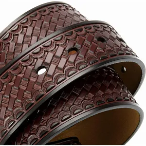Vintage <b>Braided</b> Genuine <b>Leather</b> Casual Men's Waist <b>Belt</b> Pin Buckle Cow Hide Solid Heavy Duty 35mm 120cm Gift-Ready - Product Image 6