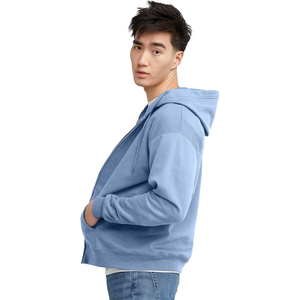 Sudadera con capucha de velour de 420 g/m² con media cremallera, 100% algodón, personalizada, ropa de invierno para hombre, estilo urbano, unisex, en blanco, oversize - Product Image 3