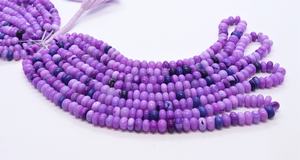 AAA Lavender <b>Opal</b> Smooth Rondelle Shape Gemstone Beads Purple <b>Opal</b> Rondelle Loose Gemstone Beads Natural Lavender <b>Opal</b> Beads - Product Image 2
