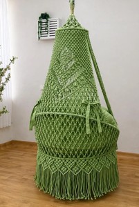 Columpio, Columpio de macramé, Silla columpio de macramé, Silla colgante de macramé, Silla hamaca, Columpio de interior, Silla columpio para patio, Columpio de macramé - Product Image 2
