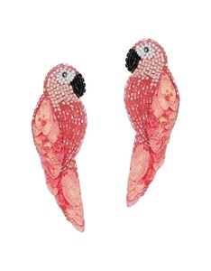 Déclaration broderie à la main je t'aime boucle d'oreille perlée élégant élégant à la mode mignon Premium et haute qualité exclusif de l'inde - Product Image 3