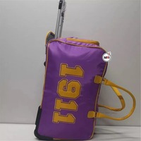 Sac de sport en nylon violet 1911 avec numéro doré, sac de voyage unisexe à fermeture éclair, style tendance, sac à dos de sport de haute qualité 22 pouces