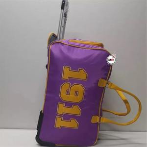 กระเป๋าเดินทางแบบล้อลากคุณภาพสูง Franternity สีม่วงและสีทองโบราณ ผลิตตามสั่ง ซิป OEM พร้อมขั้นต่ำในการสั่งซื้อน้อย - Product Image 2