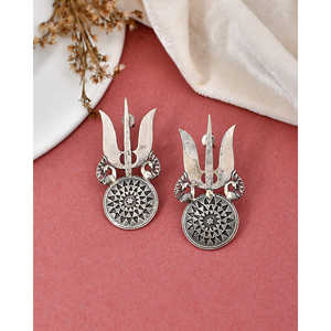 Boucles d'oreilles en argent Meera Jaipur Trishula Fashion - Product Image 3