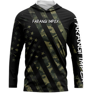 Camiseta de Camuflaje Personalizada de Alta Calidad, Transpirable y de Secado Rápido para Hombre, con la Bandera de EE. UU., para Senderismo, Caza y Pesca, Sublimada, 2026 - Product Image 1